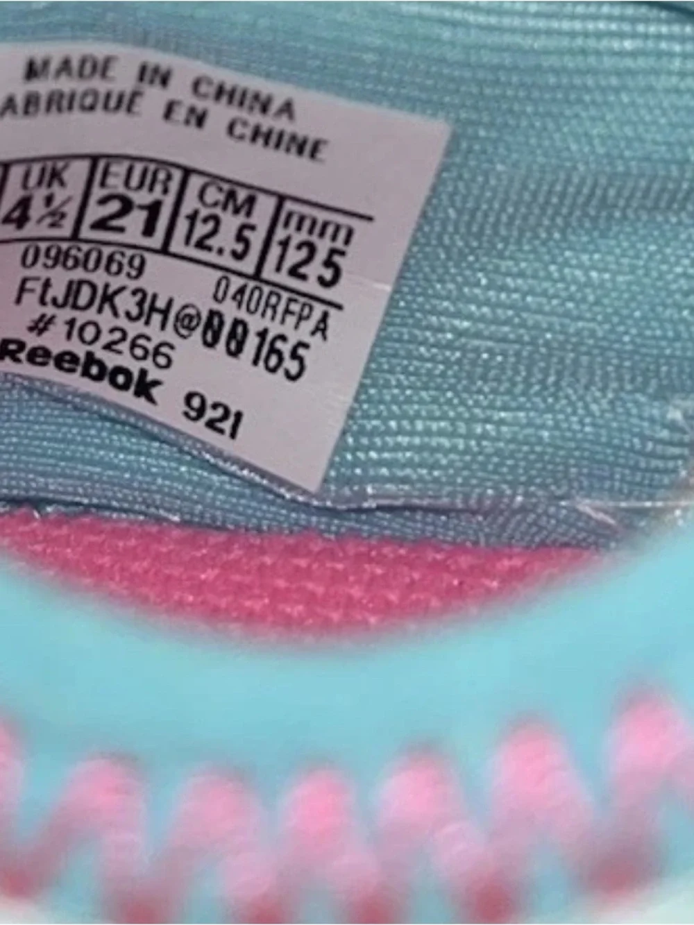 Reebok Toddler Girls Blue And Pink Athletic Slip On Sneaker Shoes Size 5